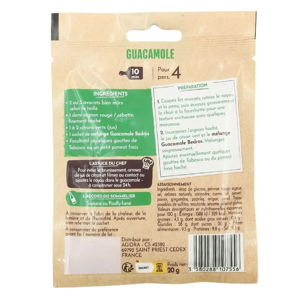 MELANGE GUACAMOLE sachet découverte 20GR 