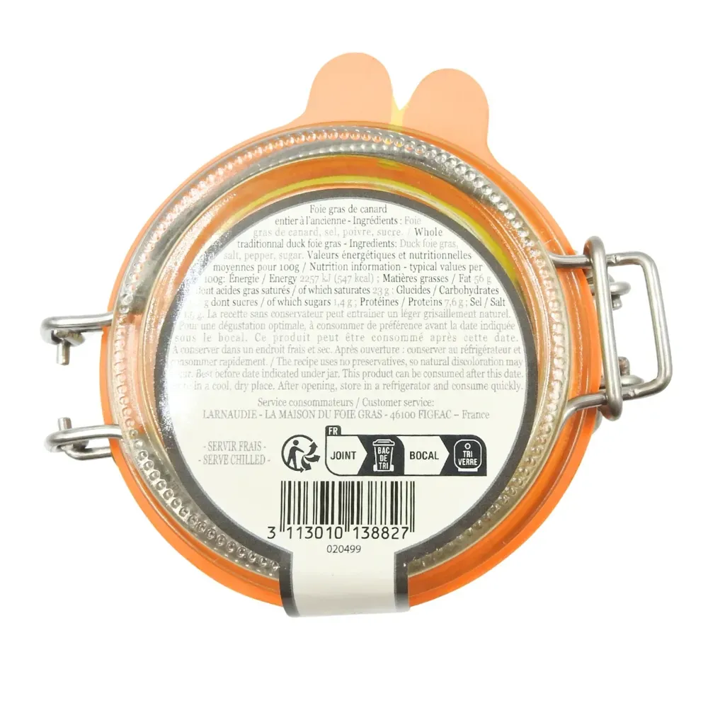 FOIE GRAS DE CANARD ENTIER FR 180G