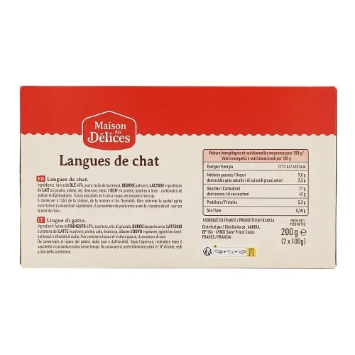 BISCUIT LANGUE DE CHAT 200GR