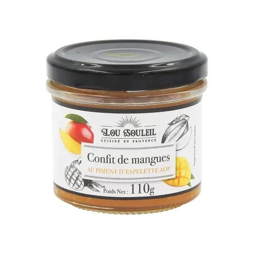 CONFIT DE MANGUES AUX PIMENT D'ESPELETTE 110 GR