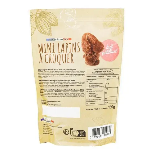 SACHET MINI LAPIN CHOC LAIT PETILLANT 150G