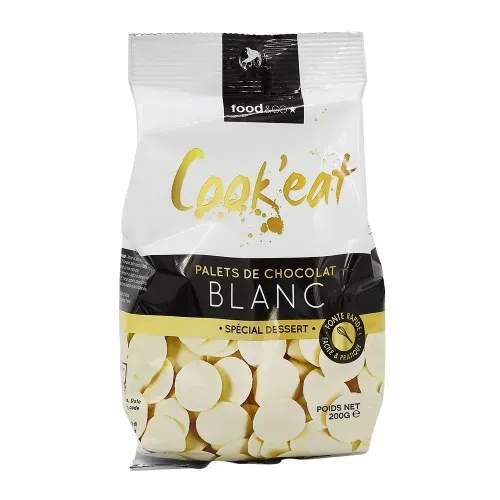PALETS DE CHOCOLAT BLANC DESSERT 200 GR