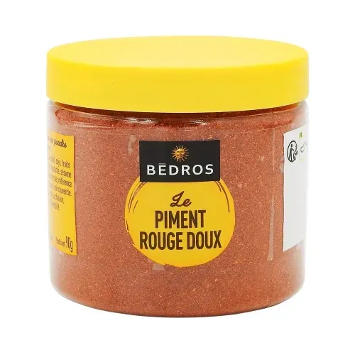 PIMENT ROUGE DOUX POT PET 90 gr Bédros/CT 12