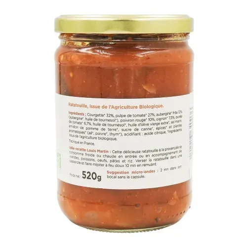 RATATOUILLE CUISINEE BIO 520GR