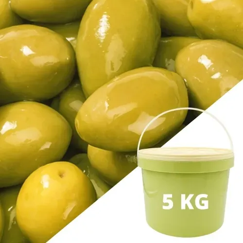 OLIVE VERTE ENT. BELLA DI CERIGNOLA SEAU 5KG IT