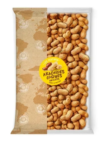 ARACHIDE COQUE GRILLEE IDS PQT 500GR (CT 15)
