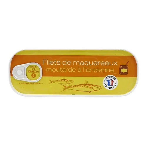 FILET MAQUEREAUX MOUTARDE A L'ANCIENNE 169GR
