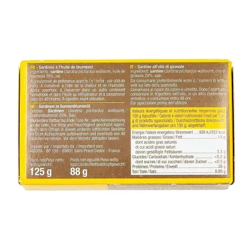 SARDINE HUILE TOURNESOL MAROC 1/4