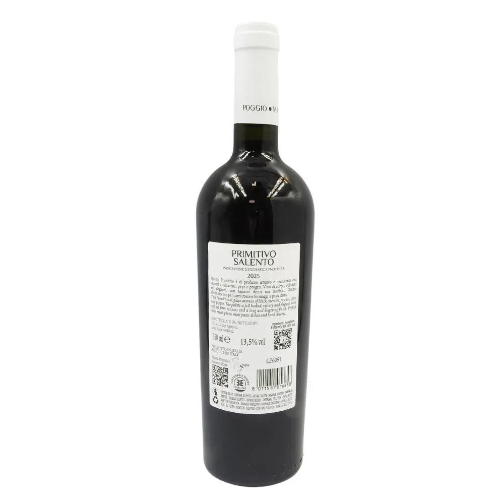 IGP VIN ROUGE POGGIO MARU PRIMITIVO SALENTO 75CL