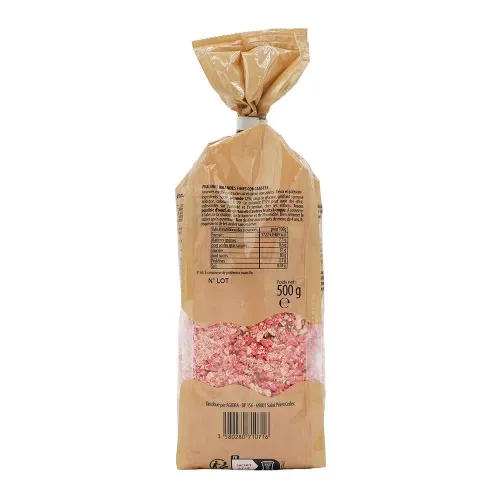 tdc PRALINE ROUGE CONCASSE 12 % d'AMANDES 500GR