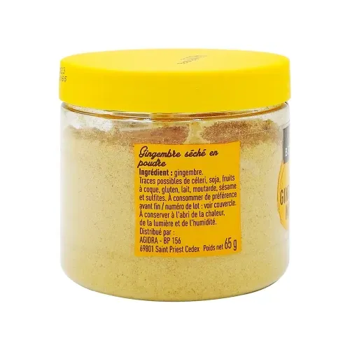 GINGEMBRE MOULU POT PET 65 gr Bédros/ct 12