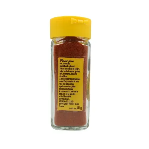 FLACONS 40GR PIMENT ROUGE DOUX BEDROS 