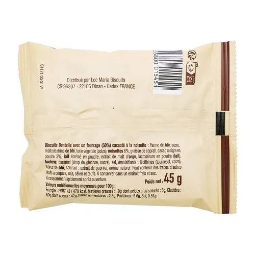 BERLINGOTS CACAO NOISETTE 45G
