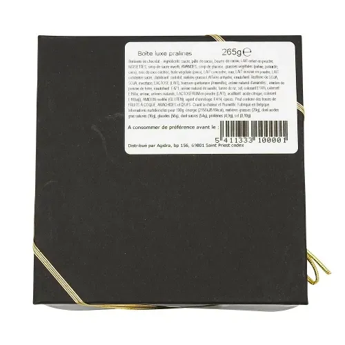 BOITE LUXE PRALINES CARRES 258G