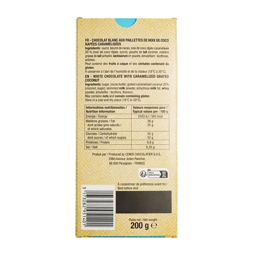TABLETTE BLANC COCO 200G