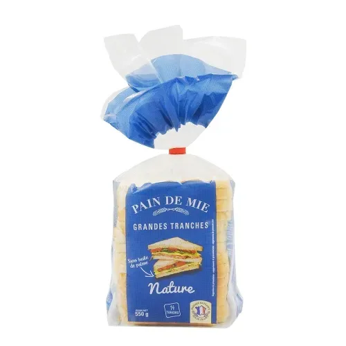 PAIN DE MIE GRANDES TRANCHES 550G