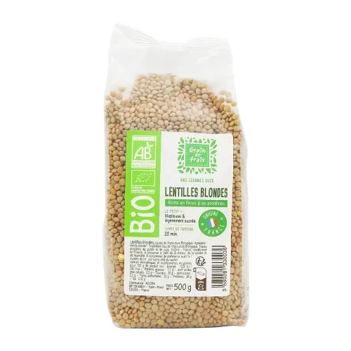 LENTILLES BLONDES FRANCE GDF BIO 500G