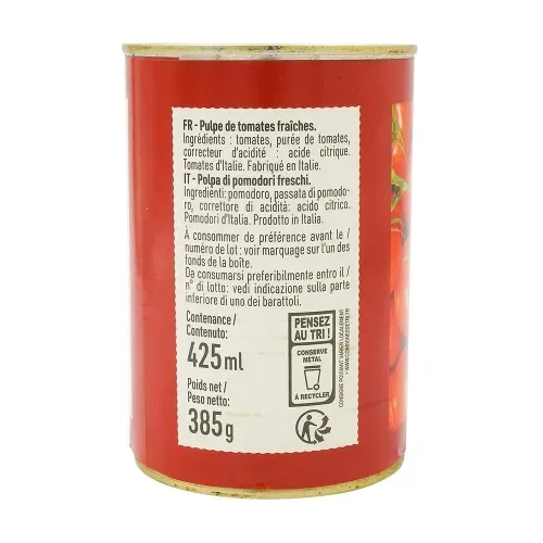 PULPE DE TOMATE EN DES 400g