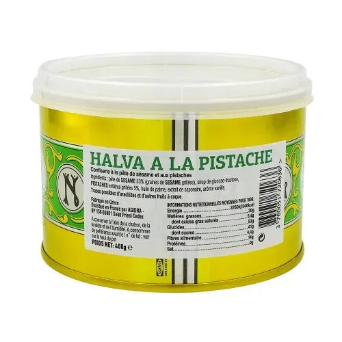 HALVA PISTACHIO GREC 400GR BOITE METAL