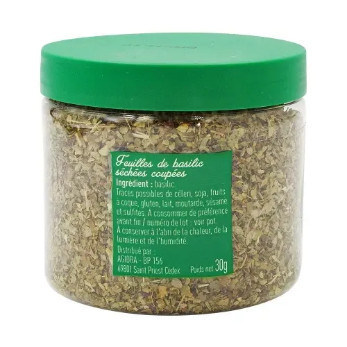 BASILIC FEUILLE POT PET 30 gr Bédros/CT12