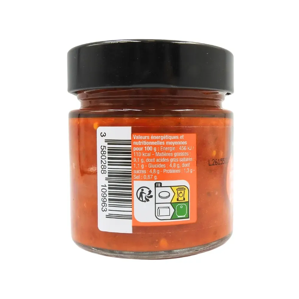 BRUSCHETTA  POIVRONS PIQUILLO  ET JALAPENO  205GR