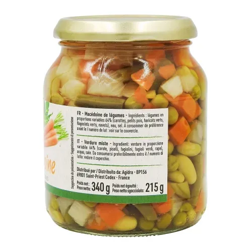 CONSERVE MACEDOINE LEGUMES PNE 215GR