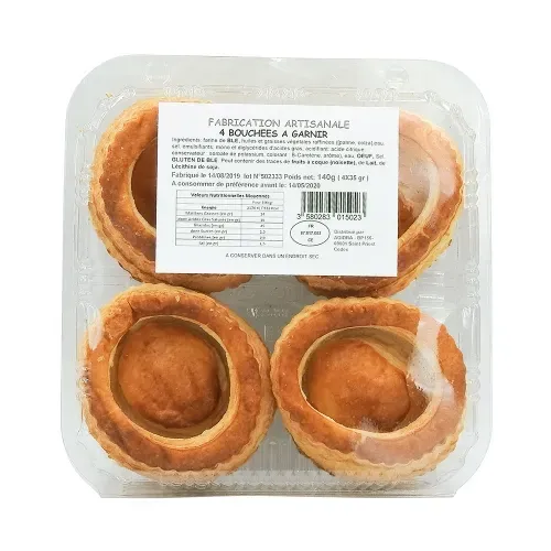 BOITE DE 4 BOUCHEES A GARNIR 140GR