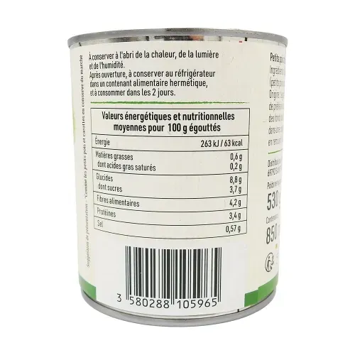 Petits pois Carottes PNE: 530gr