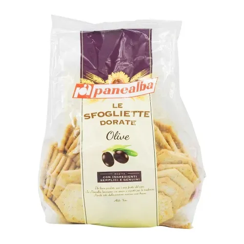 SFOGLIETTE OLIVES NOIRE ET VERTE 180 GR