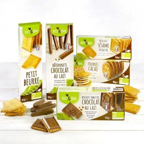 BISCUIT BIO FOURRE ROND CACAO ALBON 185G