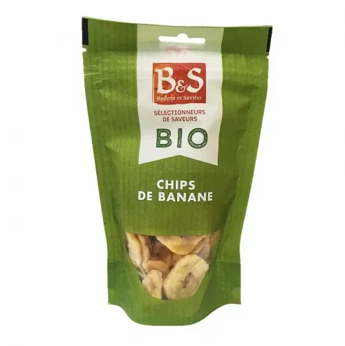 BANANES CHIPS BIO doypack 70 gr B&S