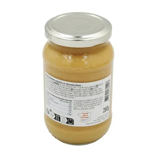 PATE A TARTINER NOISETTE CHOCOLAT BLANC 280GR