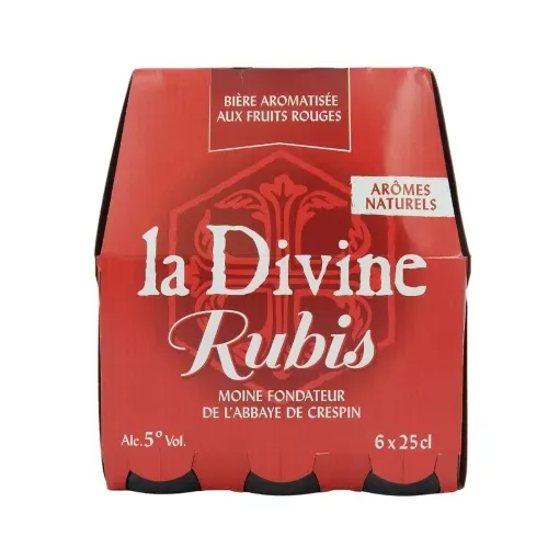 BIERE ROUGE RUBIS LA DIVINE PACK 6*25CL