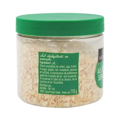 AIL BLANC SEMOULE POT PET 110 gr Bédros/CT 12