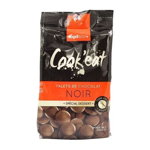 PALETS DE CHOCOLAT NOIR DESSERT 200 GR