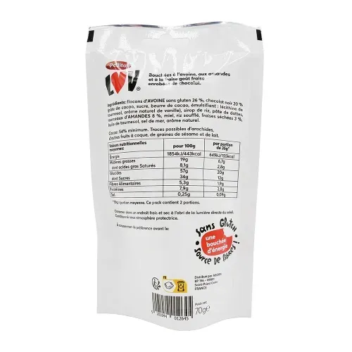 LOV - LE P'TIT ENCAS FRAISE CHOCOLAT 70G