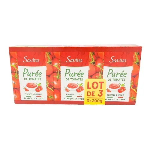 PUREE DE TOMATES SAVINO 3x200G