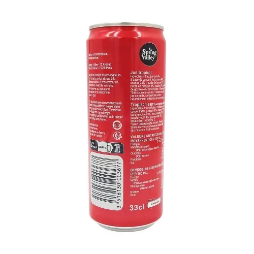 100% JUS TROPICAL CANETTE 33CL