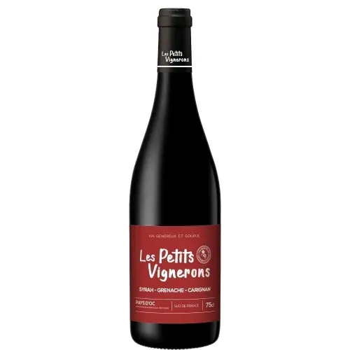 IGP VIN ROUGE PAYS D'OC LES PETITS VIGNERONS 75CL