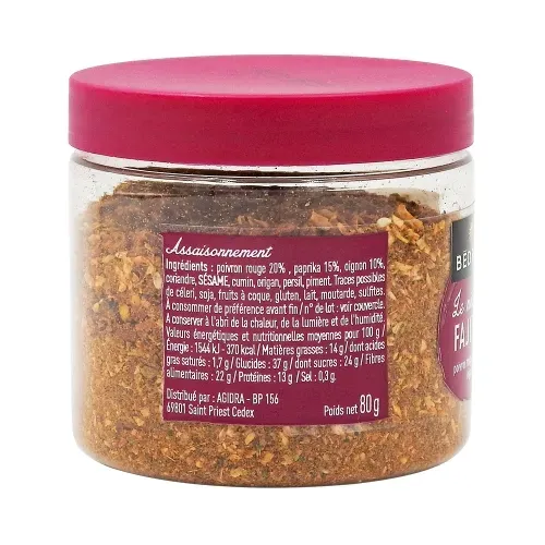 MELANGE FAJITAS POT PET 80gr Bédros/CT 12