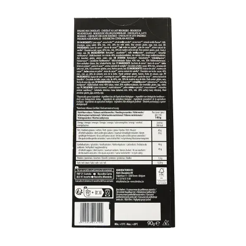 CHOCOLAT AU LAIT BIO 40% TANZANIE 90G