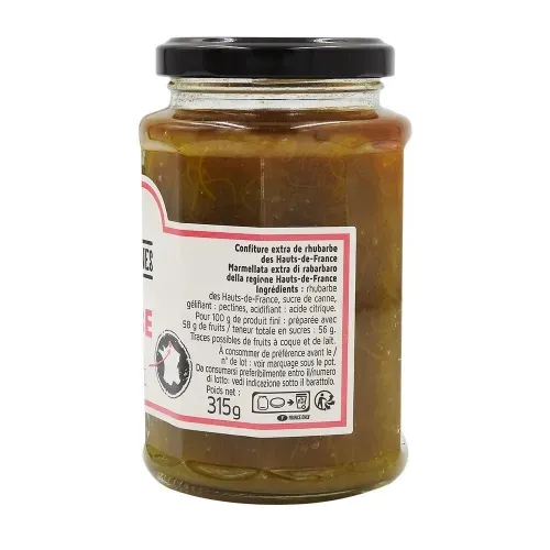 CONFITURE RHUBARBE HAUTS DE FRANCE 315G