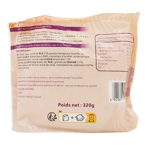 NOUILLE UDON SACHET SAVEUR SOJA SESAME 320G 
