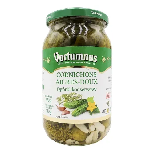 CORNICHONS AIGRE DOUX VORTUMNUS 410GR