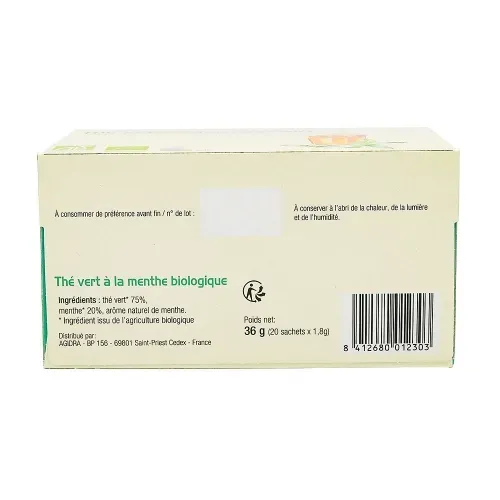 THE VERT MENTHE BIO 20 SACHETS