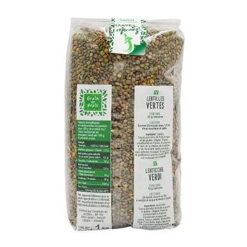 LENTILLE VERTE FRANCE PQT 1 KG