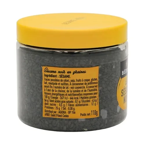 SESAME NOIR POT PET 110 gr Bédros/CT 12