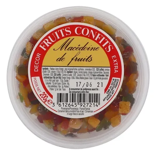 FRUITS CONFITS MACEDOINE POT 200GR