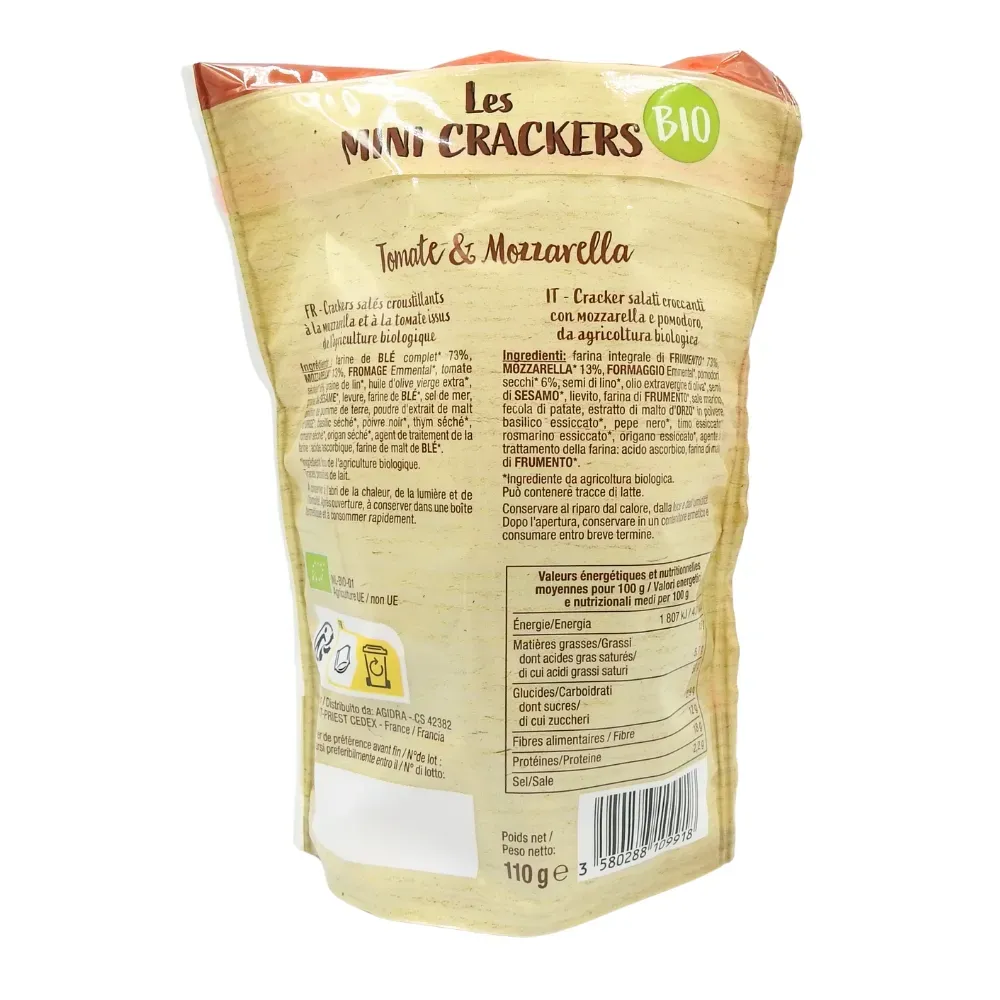 MINI CRACKER BIO TOM MOZZA 110G