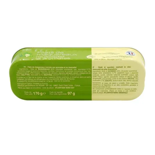 FILET MAQUEREAUX SAUCE MUSCADET 176GR